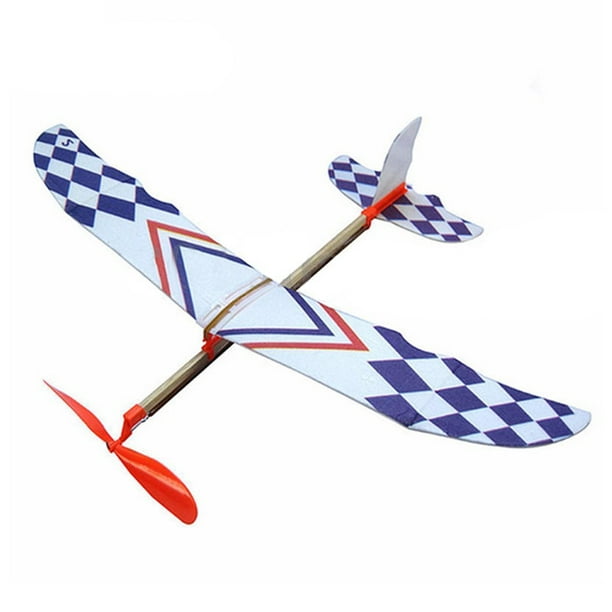 Rubber Band Elastic Powered Aircraft Glider Flying Plane Airplane DIY Kids~er